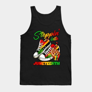 stepping into juneteenth Afro Woman Black Girls men Tank Top